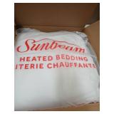 Sunbeam Restful Quilted Heated Mattress Pad - King, White - Retail: $129.98