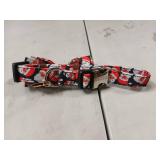 ADOGGYGO Christmas Dog Collar with Bowtie, Red Santa Dog Christmas Collars with Detachable Bow Adjustable Christmas Bow Collars for Small Medium Large Dogs Pets (Medium, Christmas)