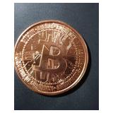 one avdp ounce 1oz fine .999 copper round Bitcoin the future of currency design