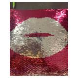 bed decor pillow reversible sequin