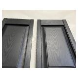 MID-AMERICA SIDING COMPONENTS 2 BLK WINDOW PANEL SHUTTERS - 14 ¾”  x 51” *$70 VALUE PER PAIR*