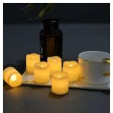 BUNDLE OF 12 SHYMERY LED FLAMELESS VOTIVE CANDLES - WARM LIGHT