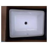 19 x 14 x 5 Outer Measurements Rectangle Bathroom Sink