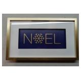 HOLIDAY STYLE WALL DECOR GLASS NOEL (16" W x 9.5" L)