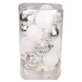 Decorative Shatterproof Orbs and Ornaments - Assorted 25 Pack up to 60mm