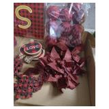 Black and Red Holiday decorating set (wood ornaments)