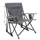 GCI Outdoor Kickback Rocker Foldable Rocking Camp Chair Heathered Pewter - Retail: $100.99