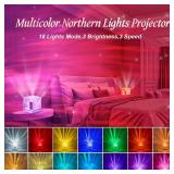 Mubarek Northern Lights Projector Ceiling Projector, 18 Colors Lighting Galaxy Projector Mood Lighting,Remote Room Projector Lights for Bedroom Lighting,Ambient Lighting Room Decor for Teen Girl Gifts