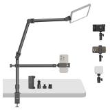 SmallRig Overhead Camera Mount, Camera Desk Mount Stand with Flexible Arm, 360Â° Rotatable Ball Head, DSLR Boom Arm Tabletop C Clamp for Photography Videography Live Stream - 4456