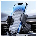 Miracase Phone Holders for Your Car with Newest Metal Hook Clip, Air Vent Cell Phone Car Mount, Universal Automobile Cradle Fit for iPhone Android and All Smartphones, Dark Black