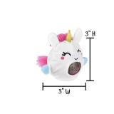 The System Sellers Three (3) Squeezy Animal Bead Plush Squeezable Fidget Toy (Unicorn)