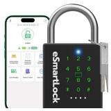 Dhiedas New Smart Padlock with Key, Heavy Duty Combination Padlock, RFID Padlock with Codes Bluetooth APP Access, Outdoor Waterproof Electronic Key Lock for Gate Fence Shed Locker Garage Garden