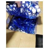 100pcs Pom Poms Cheerleading Blue Metallic Cheerleader Pom Poms with Baton Handle Cheer Pom Poms for Kids Adults Cheering Spirit Sports Party Dance Sportsteam