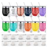 Lallisa 36 Pcs Thank You Gift Set 12 Pcs Boho Rainbow May You Be Proud Steel 12 oz Tumblers Employee Appreciation Mug Makeup Bags Keychains for Graduation Thanksgiving Teacher(May Be Proud)