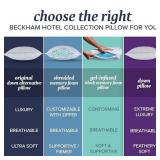 Beckham Hotel Collection Bed Pillows Standard / Queen Size Set of 2 - Down Alternative Bedding Gel Cooling Pillow for Back, Stomach or Side Sleepers