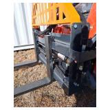 Unused Wolverine Skid Steer Pallet Forks Hydraulic Adjustable | PFA-11-3300G