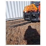 Unused Wolverine Skid Steer Pallet Forks Hydraulic Adjustable | PFA-11-3300G