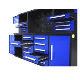 Unused 2024 Steelman 7FT-18D Blue Work Bench with 18 Drawers.  86x23x39 inch