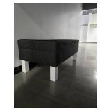 4ft Black Fabric Bench