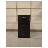 Black (2) Drawer Filing Cabinet