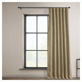 HPD Half Price Drapes Faux Linen Textured Room Darkening Curtains for Bedroom 96 Inches Long (1 Panel), 50W X 96L Curtains for Living Room Home Decor, Nomad Tan