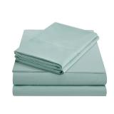 Comfort Spaces Microfiber Coolmax Solid Sheet Set Full Aqua