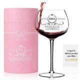 60th Birthday Gifts Women, Vintage 1964 wine glass