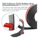 Neoprene Rubber Strips Self Adhesive Solid Rubber Sheets, Rolls & Strips for DIY Gaskets Crafts Pads Seals Warehouse Flooring Rubber Strip with Adhesive Backing (1â Wide x 1/5" Thick x 10