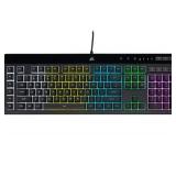 Corsair K55 PRO LITE RGB Wired Membrane Gaming Keyboard 5 Zone Dynamic RGB Backlighting Six Macro Keys with Stream Deck Integration Dedicated Media Keys