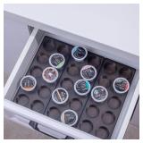 wobivcs Coffee Pod Storage Organizer for Kitchen Drawer Holders 20 K CUP, Premium Plastic Tray With Non-slip mat