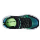 Skechers Bounder-Zatic Sneaker, Black/Blue/Lime, 3 US Unisex Little Kid