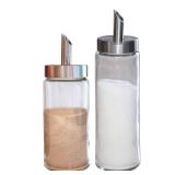 Dispenser Pourer Shaker MODREN STILE Brushed Nickel Stainless Steel Lid