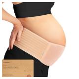 KeaBabies Maternity Belly Band - Soft & Breathable Pregnancy Belly Support Belt - Pelvic /Tummy Band Sling for Pants - Pregnancy Back Brace (Classic Ivory, M/L)