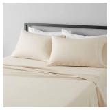 Bedding Bed Room Microfiber Sheet Set 2 Pillowcases 2 Hotel Sheets King Cream