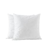 basic home 18x18 Pillow Inserts-Shredded Latex Memory Foam Fill-High Density Throw Pillow Inserts with Long Support-Home Couch Hotel Collection-Cotton Fabric-2 Pack