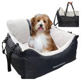 Dog Car Seat for Small Dog,Fully Detachable and Washable Ultra Soft Car Travel Bed Portable Handle and Storage Pockets,with Clip-on Soft Dog Car Seat Under 25,Portable Dog Car Travel Carrier Bed