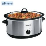 Crock-Pot 7qt Manual Slow Cooker - Stainless Steel: Original Slow Cooker, Removable Stoneware, Stay-Cool Handles, 270W