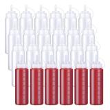 Dandat 48 Pcs Condiment Squeeze Bottles Plastic Squeeze Condiment Bottles Multipurpose Squirt Bottles for Cooking Condiment Dispenser with Lids for BBQ Sauce Ketchup Grilling Syrup Pancake (12 oz)