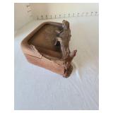 Lizard box sculpture and sand bowl with wax