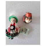 Delightful Christmas ornaments, some movable and international