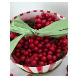 Wreath platter, 13in. and berry decor.