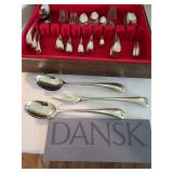 Beautiful Dansk stainless steel silverware Torun pattern (47 pieces) in McGraw tarnish proof storage chest