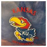 Kansas Jayhawks throw and queen blanket