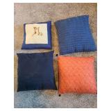 Four throw pillows