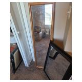 Door mirror 50x14 and framed beveled is 30x20