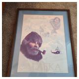 Alaska framed print 1983 by Jon Vanzyle signed 30 x 24