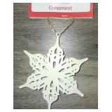 Off-White Snowflake Ornament