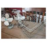 Vintage Fans untested & Locker Basket