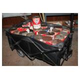 Collapsible Wagon with Skelly Oil Cans 25+