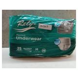 Rely® Maximum Protective Underwear, Disposable, Maximum Absorbency, medium (34" - 46"), 25 Count